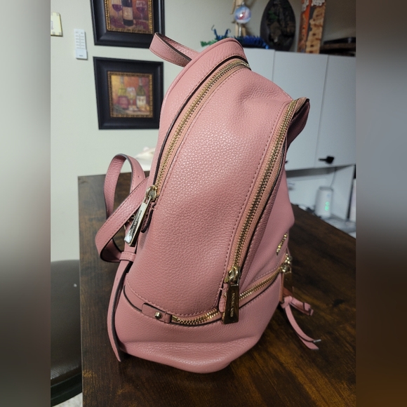 MICHAEL Michael Kors Rhea Zip Pink Medium Size Backpack - Picture 5 of 11